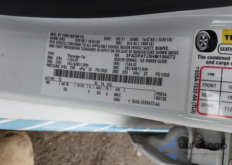 2017 Ford Fiesta S from USA, damaged, VIN 3FADP4TJ5HM156672